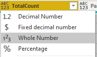 Power BI + OData - change Total Count column type.