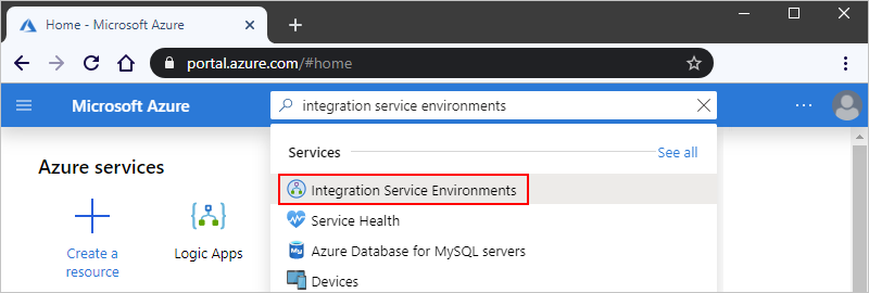 Find integration service environments