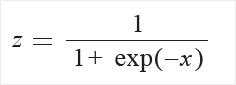 fórmula de normalización por función logística