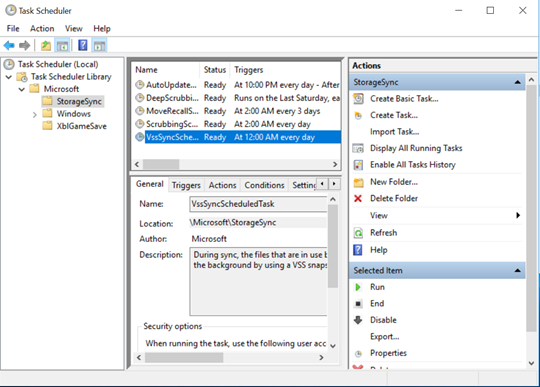 Captura de pantalla de la programación de una sesión de carga de VSS.