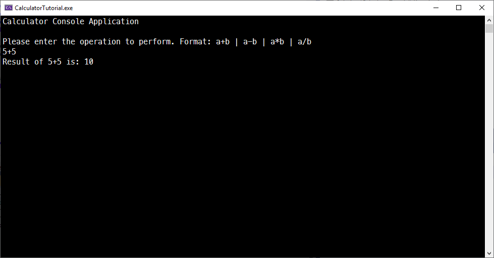Captura de pantalla de una ventana de comandos que muestra los resultados de la ejecución del programa.