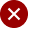 Círculo rojo con X blanco