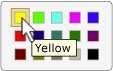 Selector de colores con amarillo resaltado.