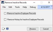Remove Inactive Records window