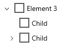 Example of parent node and child nodes in unchecked state.