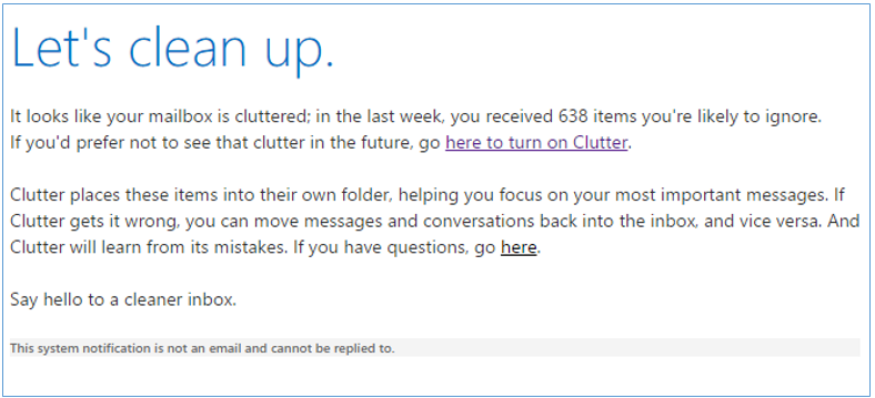 Vamos a limpiar la notificación enviada por Clutter.