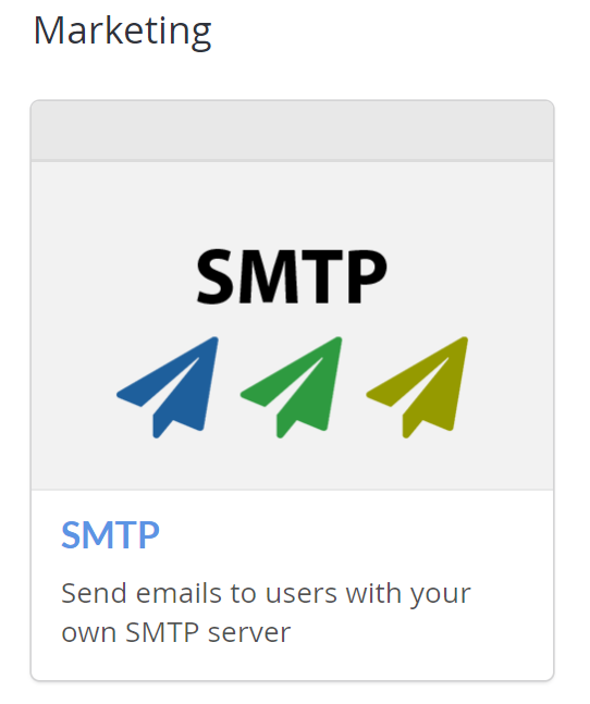 Marketing-SMTP Add-On button