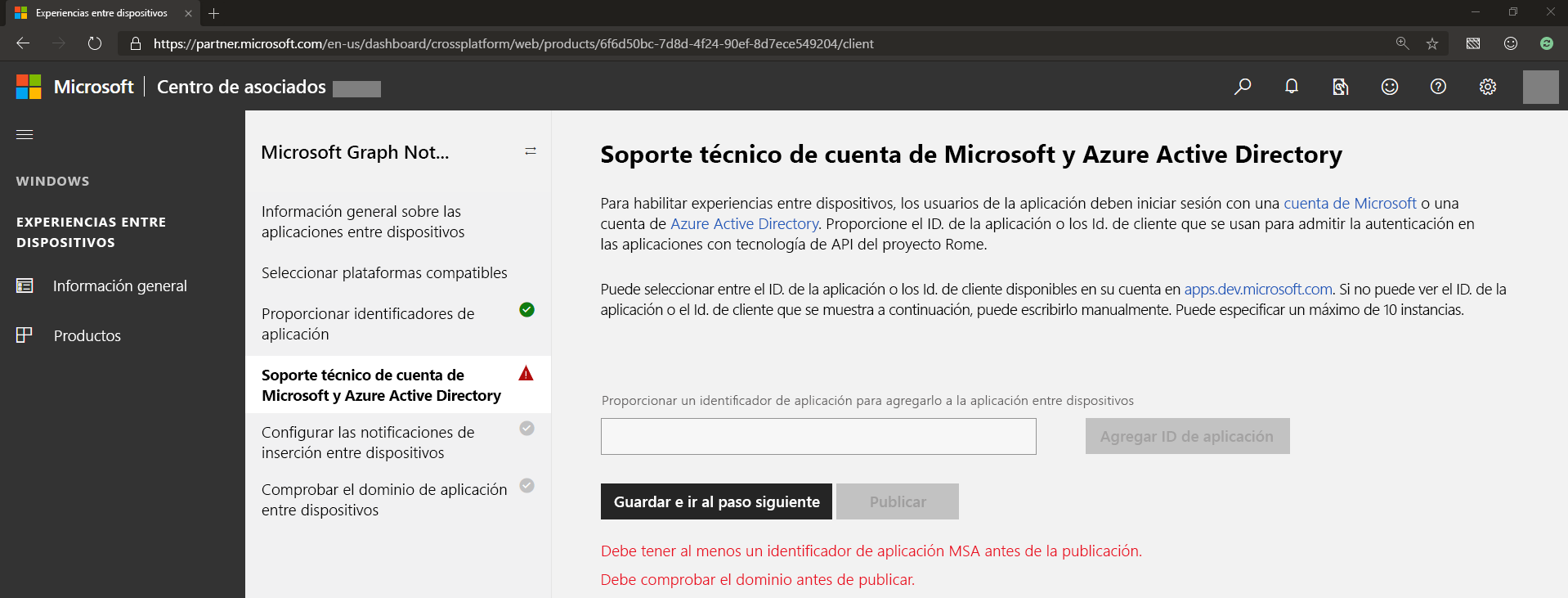 Proporcionar identificadores de cliente de registro de aplicaciones de Azure para MSA y Microsoft Entra ID