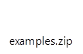 Captura de pantalla de ejemplos de archivo ZIP de puntos.