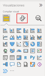 Screenshot that shows the Format icon selected in the Visualizations pane.