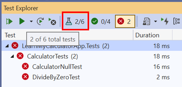 Screenshot that shows the flask button with a fraction that indicates two out of six.