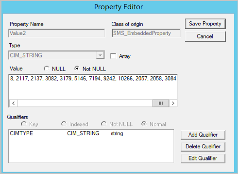Captura de pantalla de la adición del código de idioma en el Editor de propiedades