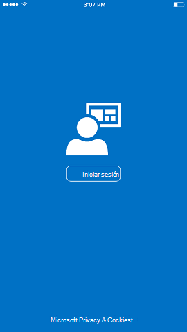 La página de inicio de sesión Portal de empresa, con un icono de una persona delante de una representación gráfica de un sitio web. Debajo está el botón 
