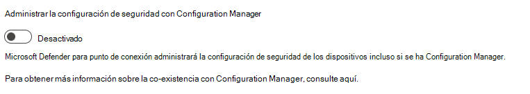 Administrar la configuración de seguridad mediante Configuration Manager configuración.
