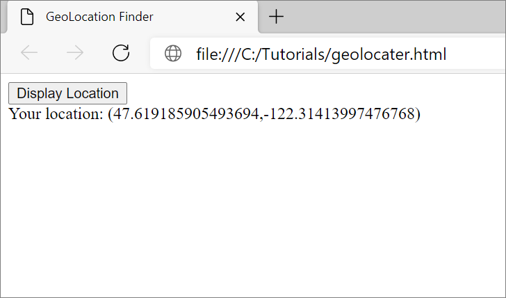 Mostrar las coordenadas de geolocalización del usuario en Microsoft Edge