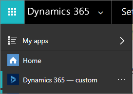 ver la aplicación personalizada de Dynamics 365.