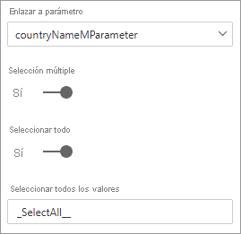 Select all settings for M parameter