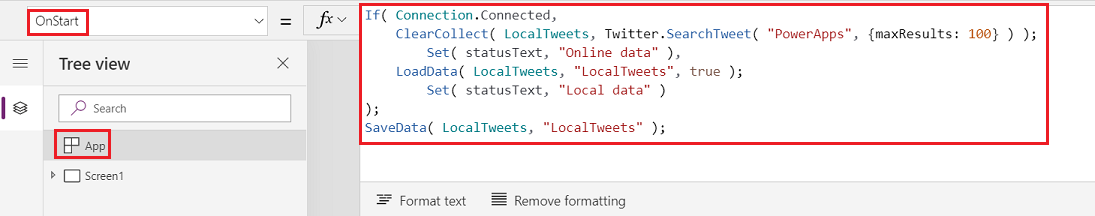 Fórmula para cargar tweets.
