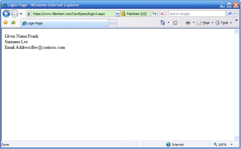 Utilización de Windows CardSpace con Internet Explorer 7.0
