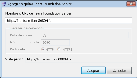 Agregar Team Foundation Server