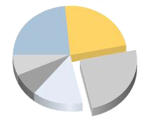 Gráfico circular con punto máximo separado