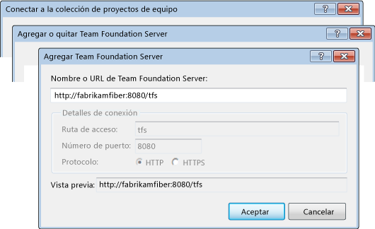 Agregar Team Foundation Server