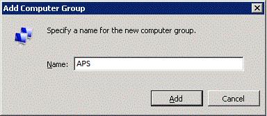 Enter name for your new computer group.
