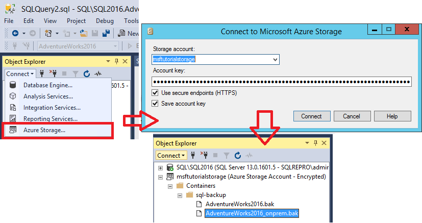 Connect to Azure Storage account