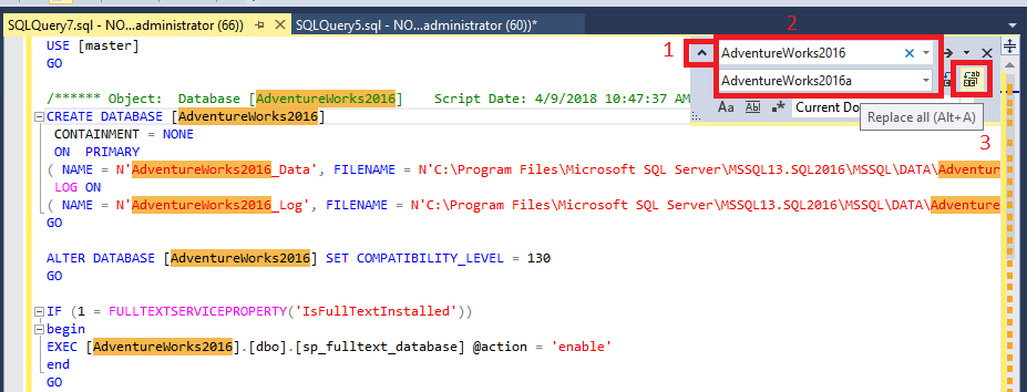 How to generate script in sql server using query