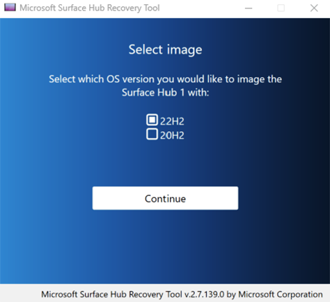 Captura de pantalla de la imagen Seleccionar herramienta de recuperación.