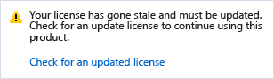 Visual Studio stale license message