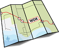 Ilustración de una hoja de ruta con el acrónimo 'WDK' superpuesto en una autopista.