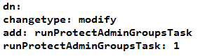 Screenshot that shows what to do if you prefer to run SDProp manually via LDIFDE or a script.