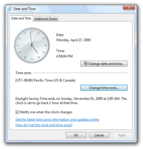 captura de pantalla del cuadro de diálogo fecha y hora 