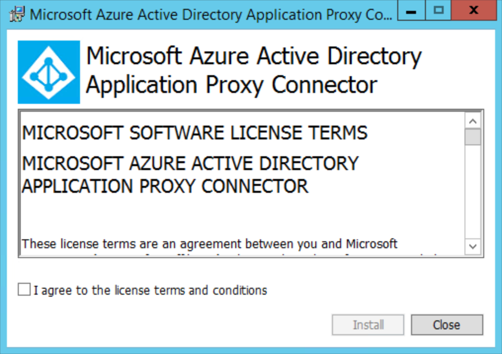 Aplicación de Azure Conector de proxy: términos de licencia