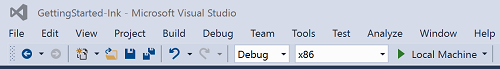 Visual Studio Build project button.