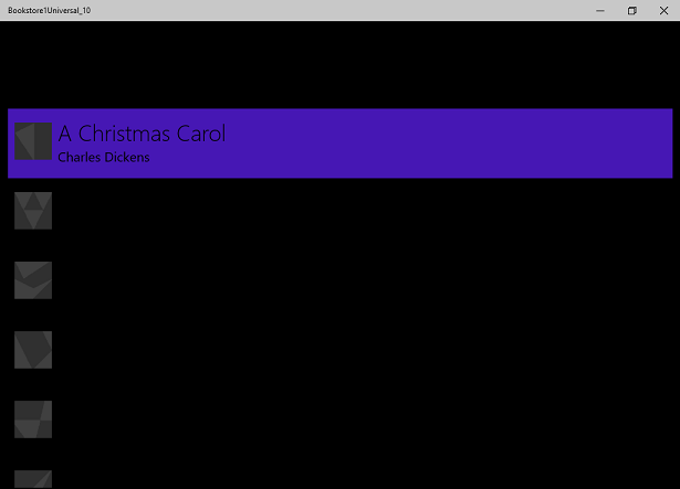 Captura de pantalla de la aplicación de Windows 10 sin cambios explícitos.