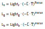 ecuación para la fuente de luz puntual