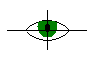 ilustración en la que se muestra un ojo compuesto de tres puntos suspensivos: uno para el contorno, el iris y la pupila