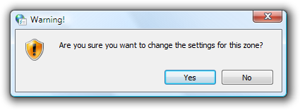 captura de pantalla de '¿Quiere cambiar la configuración?' 