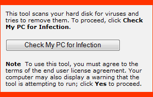 captura de pantalla del mensaje de virus en fondo rojo 