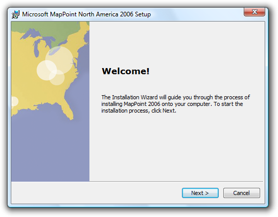 captura de pantalla de la página principal de configuración de MapPoint 