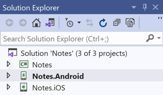 Explorador de soluciones de Visual Studio