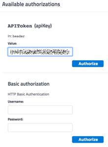 Establecimiento del token de API para autorizar el uso de App Center