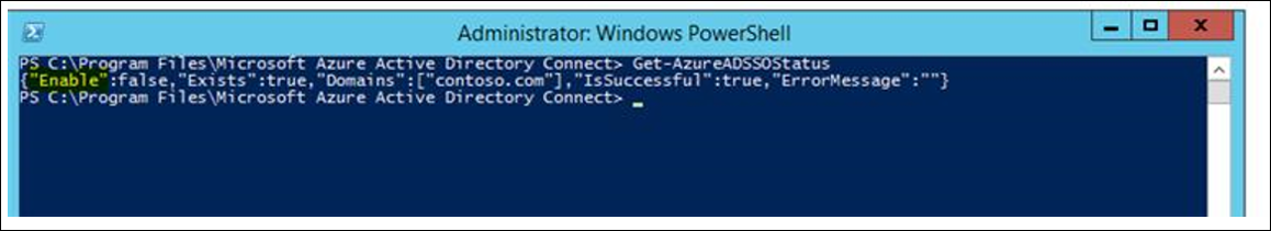 Example of the Windows PowerShell output