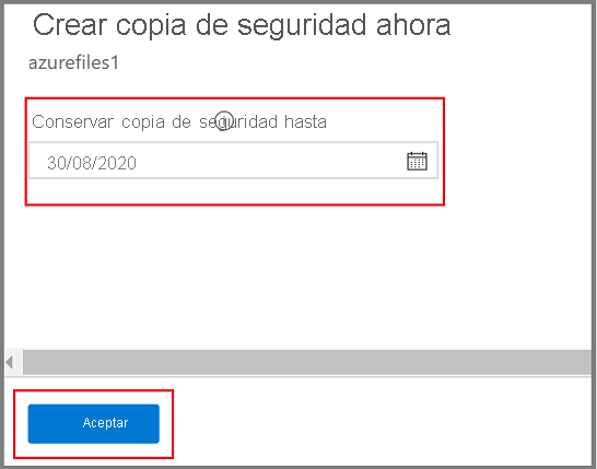 Captura de pantalla que muestra la opción de conservar la fecha de copia de seguridad.