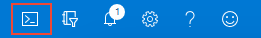 Icono para iniciar Cloud Shell desde Azure Portal