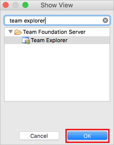 Adición de la vista de Team Explorer a Eclipse