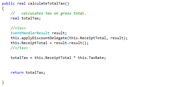 calculateTotalTax method.