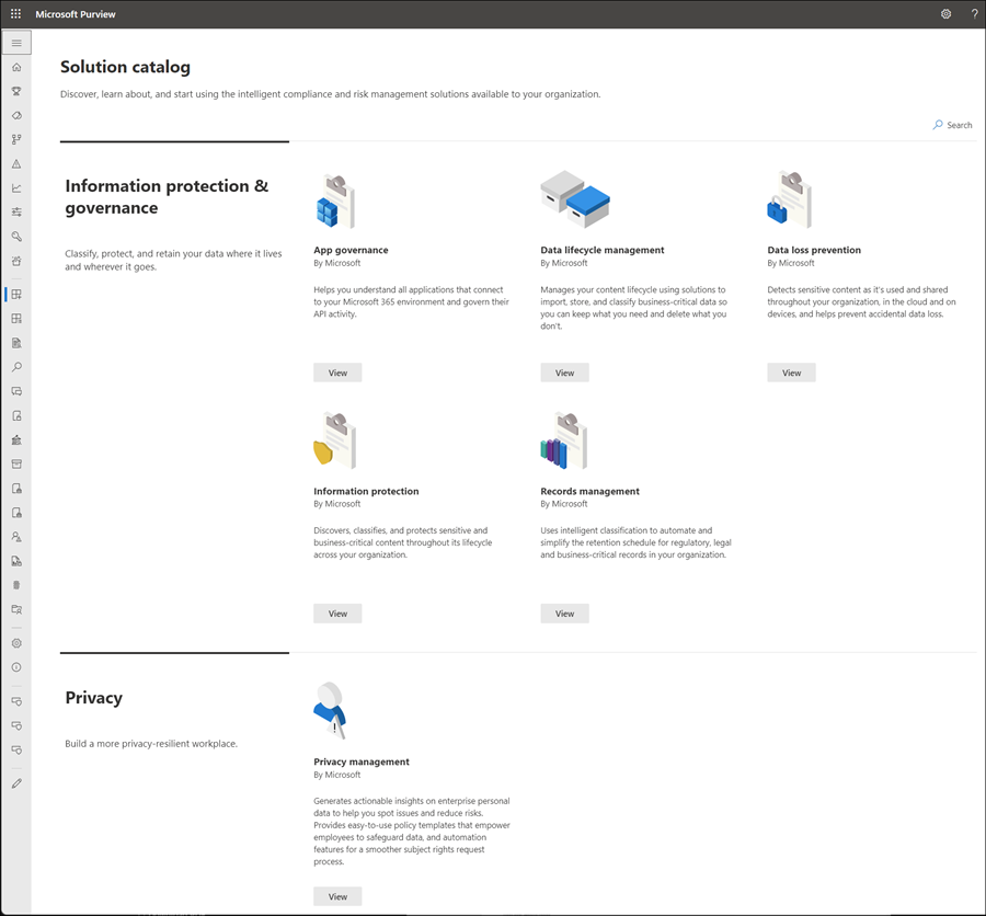 Microsoft 365 solution catalog home page.